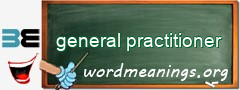 WordMeaning blackboard for general practitioner